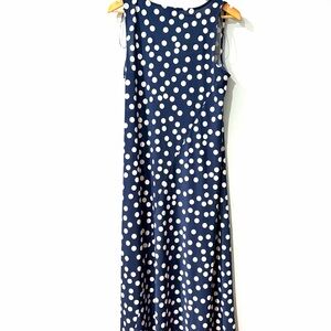 Navy Blue Polka Dot Dress